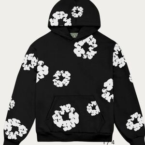 NWT Denim Tears The Cotton Wreath Hooded Sweatshirt Black Unisex Medium